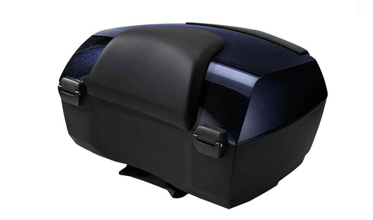 Top case Touring azul OEM 46548393199 para motos BMW R 1200 RT, R 1250 RT, K 1600 GT, K 1600 GTL. Original BMW Motorrad.