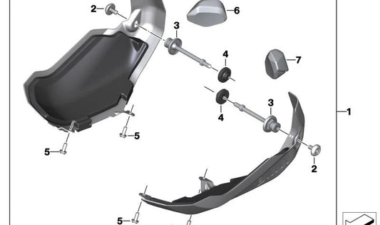 Tornillo ISA OEM 77148534956 para BMW Motorrad {R1200GS (K50), R1200GS Adventure (K51), R1200R (K53), R1200RS (K54), R1200RT (K52)}. Original BMW Motorrad.
