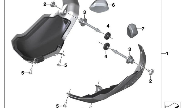 Tornillo ISA OEM 77148534956 para BMW Motorrad {R1200GS (K50), R1200GS Adventure (K51), R1200R (K53), R1200RS (K54), R1200RT (K52)}. Original BMW Motorrad.