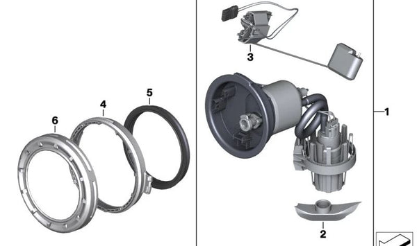 Sensor de maneta de freno OEM 16148568699 para BMW Motorrad R 1200 GS, R 1250 GS, R 1200 GS Adventure, R 1250 GS Adventure, R 1200 RT, R 1250 RT. Original BMW Motorrad.
