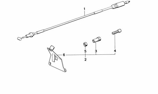 Cable del acelerador OEM 32731457014 para motos BMW K75, K100. Original BMW Motorrad.