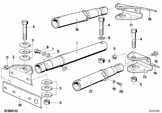 Right bracket for BMW 6 Series E24 (OEM 51111861038). Original BMW