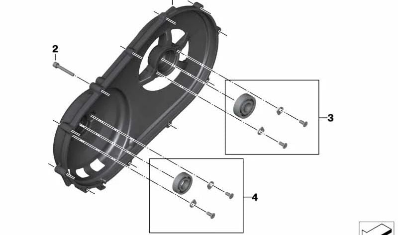 Juego de rodamientos del eje de salida CVT OEM 11148535418 para BMW Motorrad C 600 Sport, C 650 Sport, C 650 GT. Original BMW Motorrad.