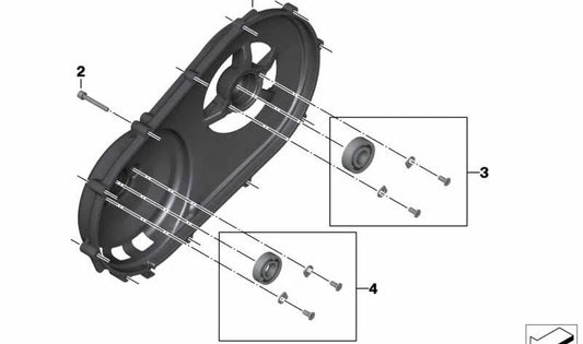 Juego de rodamientos del eje de salida CVT OEM 11148535418 para BMW Motorrad C 600 Sport, C 650 Sport, C 650 GT. Original BMW Motorrad.