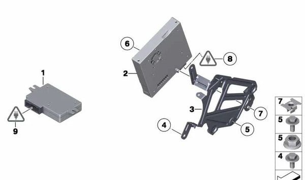 Módulo de TV para BMW Serie 5 F07, F10, F10N, Serie 7 F01, F02, F04 (OEM 65509222845). Original BMW