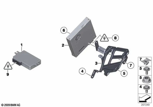 Suporte de módulo de TV para BMW Série 6 F06, F06N (OEM 65159237830). BMW original