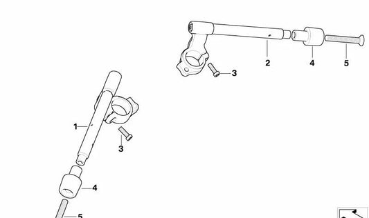 Manillar ajustable izquierdo OEM 32717677545 para motos BMW R1200ST. Original BMW Motorrad.