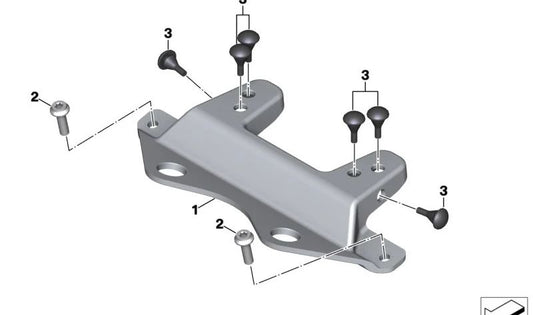 Suporte ao assento traseiro do OEM 52538404510 para BMW F 900 R Motocicletas, F 900 XR. BMW Motorrad original.