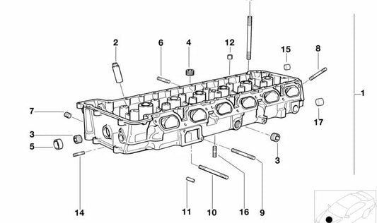 OEM -Gefangenenschraube 07129908095 für BMW E36, Z3. Original BMW.