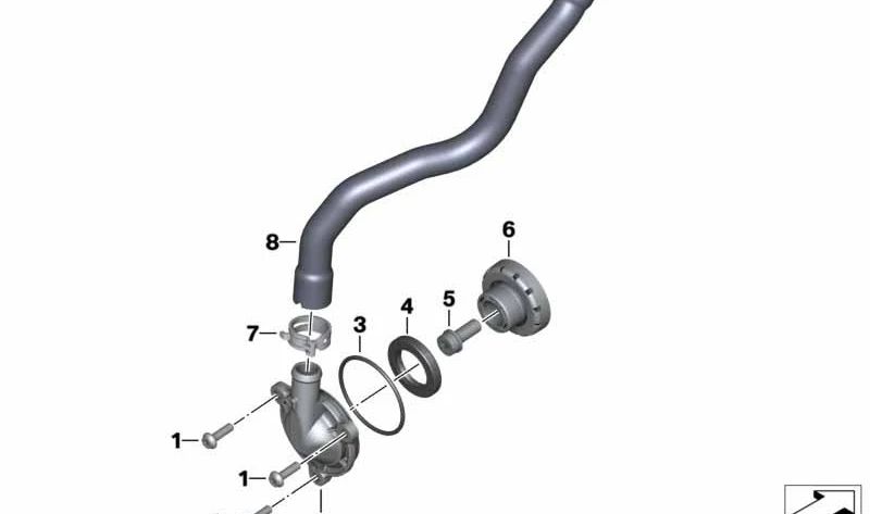 Abrazadera tubo flexible OEM 11157679174 para BMW Motorrad R1200GS, R1250GS, R nineT... y más. Original BMW Motorrad.