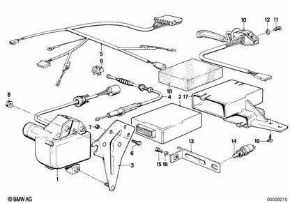 Cable Bowden para BMW E24 (OEM 65711381325). Original BMW.