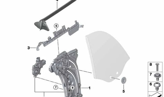 Ángulo de unión derecho OEM 51337356306 para MINI Cabrio F57, F57 LCI. Original MINI.