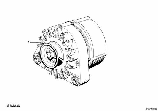 Polea del alternador OEM 12311314398 para BMW E23, E24, E28, E30, E32, E34, E36. Original BMW.