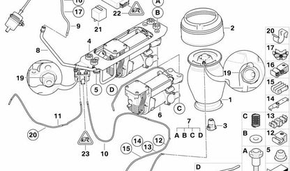 Shape tube for BMW 5 Series E61, E61N (OEM 37206777361). Original BMW