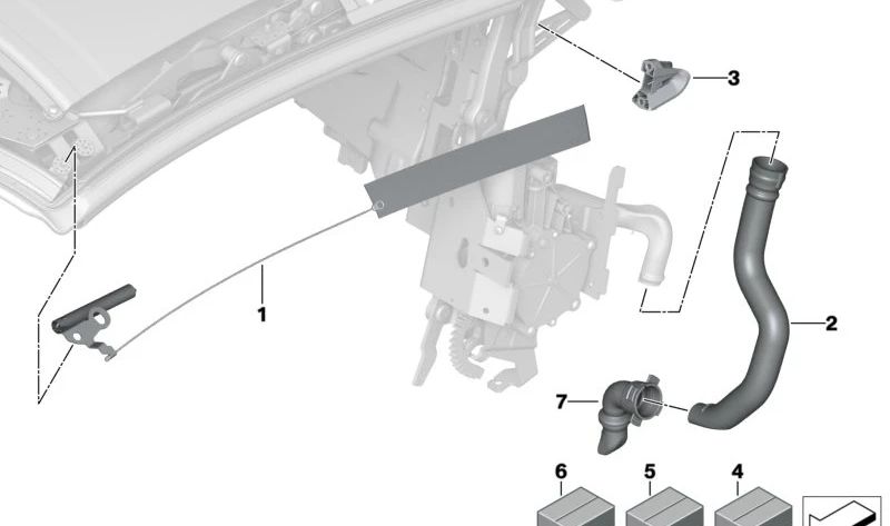 Kit de reparación de tope OEM 54348495150 para BMW I15. Original BMW.