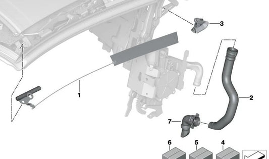 Kit de reparación de tope OEM 54348495150 para BMW I15. Original BMW.