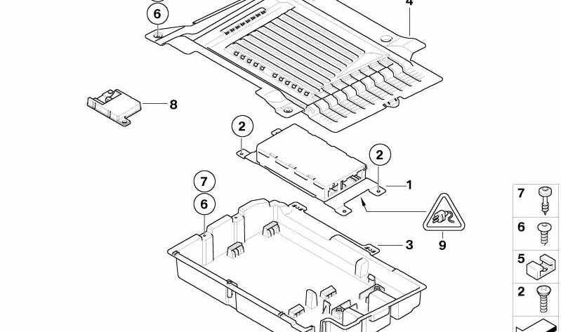 Tapa caja multifunción izquierda OEM 65902752523 para MINI R55, R56, R57, R58, R59, F54, F55, F56, F57, F60. Original MINI.