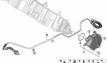 Bomba de vacío OEM 11668605976 para BMW F07, F10, F11, F06, F12, F13, F01, F02, F04, E70, F15, F85, E71, E72, F16, F86. Original BMW.
