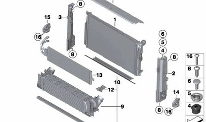 Soporte módulo izquierda OEM 17117600536 para BMW F20, F21, F22, F30, F31, F32... y más. Original BMW.
