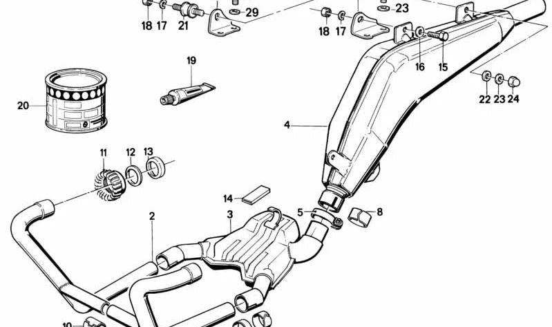 Silenciador Previo para BMW (OEM 18121452394). Original BMW