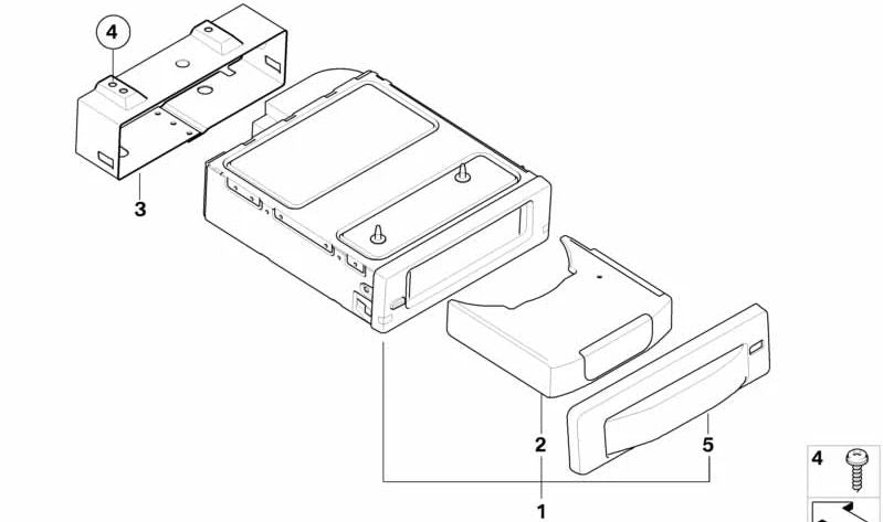CD magazine rack for BMW E60, E61, E63, E64 (OEM 65129188892). Genuine BMW