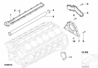 Tapa de cierre trasera para BMW E65, E66, F01, F01N, F02, F02N, G12, G12N (OEM 11148483793). Original BMW