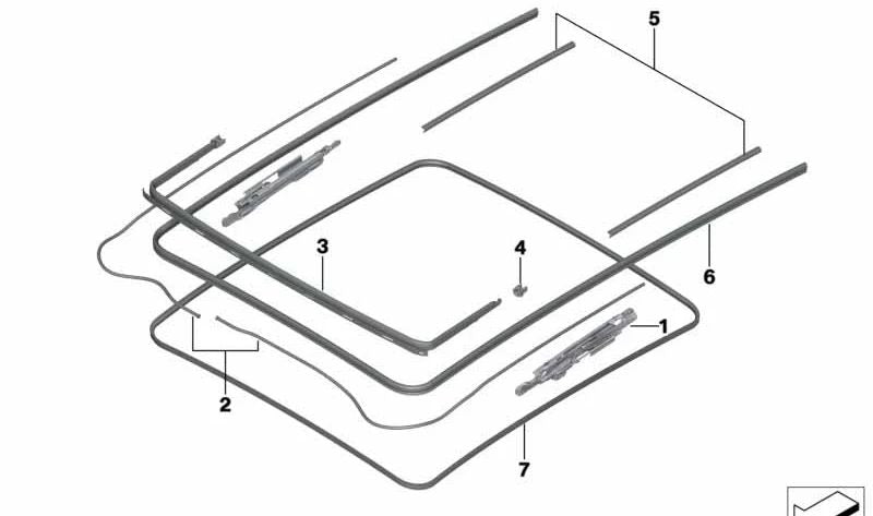 Deflector de viento OEM 54107493143 para BMW X3 G01, F97 y X4 G02, F98 (todas las versiones compatibles con techo panorámico). Original BMW.