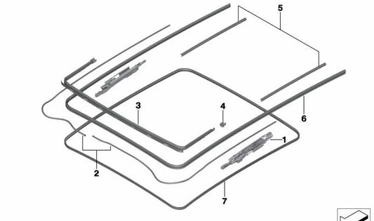 Deflector de viento OEM 54107493143 para BMW X3 G01, F97 y X4 G02, F98 (todas las versiones compatibles con techo panorámico). Original BMW.