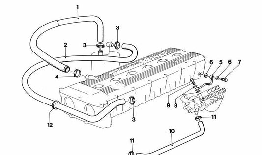 Tubo de aceite OEM 11151305005 para BMW E23, E24, E28, E30, E32, E34, E36. Compatible con modelos clásicos. Original BMW.