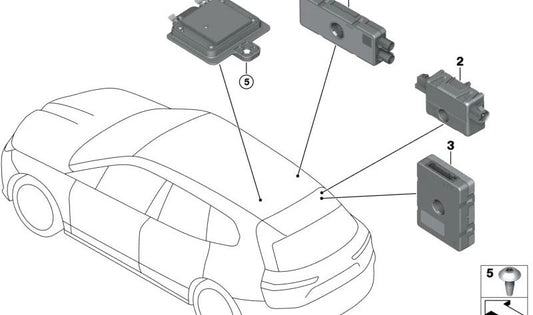 Antenna Amplifier for BMW I20 (OEM 65205A319C7). Genuine BMW