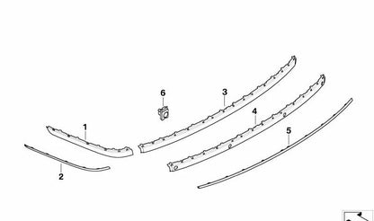 Blende Central para BMW E65, E66 (OEM 51127135583). Original BMW