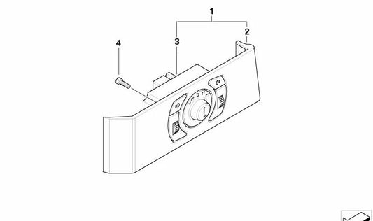 Unidade de controle de luz para BMW Série 5 E60, X5 E70, X6 E71 (OEM 61319135580). BMW original