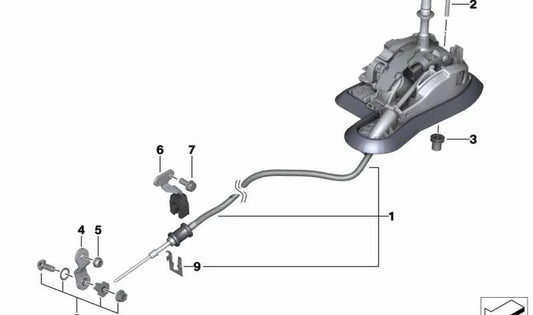 Palanca de cambios Steptronic OEM 25167544499 para BMW E87. Original BMW.