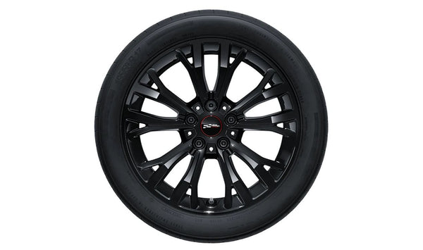 Llanta completa de invierno JCW Star Spoke 962 Jet Black 17" con neumático 195/50R17 OEM 36115A8FFA6 para MINI F65, F66, Cabrio F67. Original MINI.