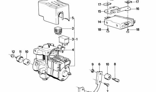 Unidad hidráulica ABS OEM 34512224152 para BMW E39, E38, X5 E53. Original BMW.