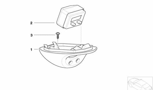 Caja de almacenamiento OEM 62131514196 para MINI R50, R53 (09/2000 - 11/2006). Original MINI.