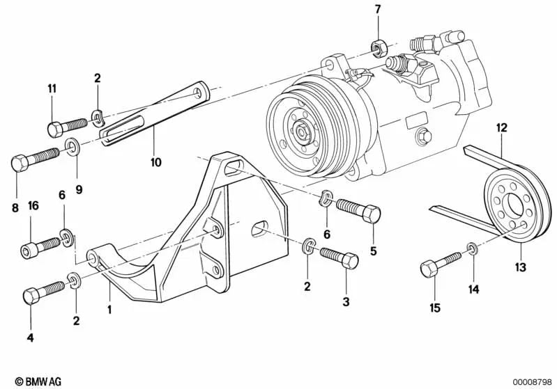 Spannlasche pour BMW 5 E12 E12, E28, série 6 E24, série 7 E23 (OEM 64521261304). BMW d'origine.
