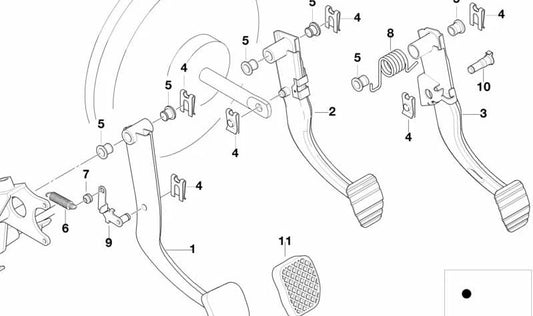 Palanca de freno OEM 35216752782 para BMW Serie 5 E39. Original BMW.