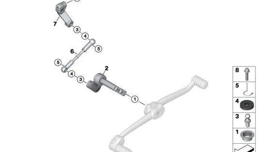 Árbol de embrague OEM 23419898047 para motos BMW R 18, R 18 Classic, R 18 B, R 18 Transcontinental. Original BMW Motorrad.
