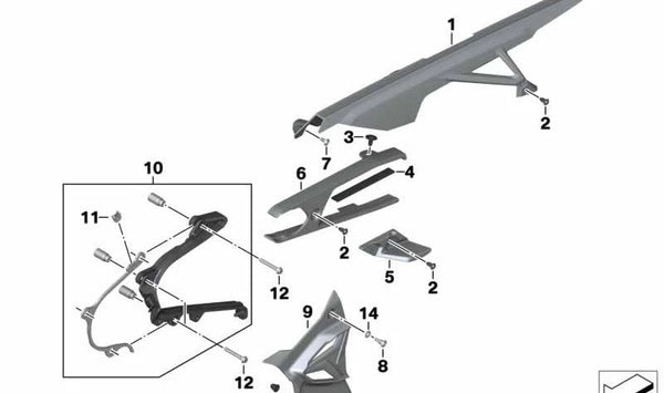 Recubrimiento de piñón OEM 33818394320 para motos BMW S 1000 R (K63), S 1000 RR (K67), M 1000 RR (K66), M 1000 R (KM3)... y más. Original BMW Motorrad.