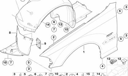 Tornillo de chapa hexagonal con arandela para BMW E46, F07, F06, F12, F13, E83, E53 (OEM 07143421225). Original BMW
