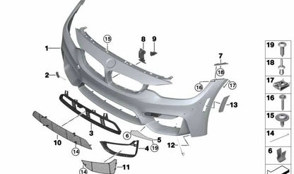 Soporte lateral derecho OEM 51118057256 para BMW F80, F82, F83. Original BMW.
