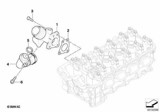 Tuyau de réfrigérant pour la série BMW 3 E90 (OEM 11537552083). BMW d'origine.