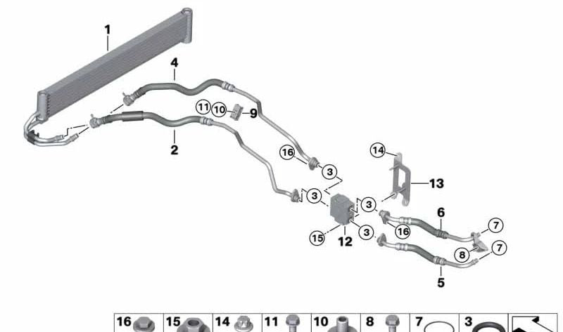 ASA Aluminum Screw OEM 17227850597 for BMW F80, F82, F83. Original BMW