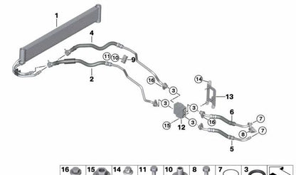 ASA Aluminum Screw OEM 17227850597 for BMW F80, F82, F83. Original BMW