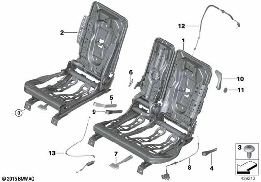 Emergency Unlock for BMW 2 Series F46, F46N (OEM 52207444825). Original BMW.