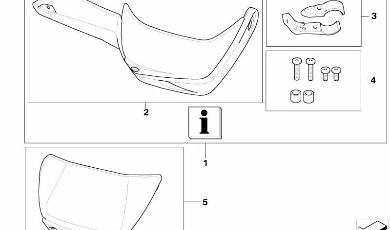 Juego de protección de mano OEM 71607706209 para motos BMW R 1200 GS (K25) 2007-2012. Original BMW Motorrad.