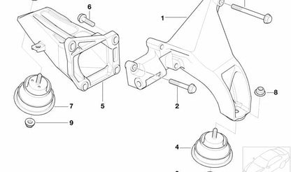 Hexagonal screw with washer OEM 07119902919 for BMW E87, E36, E46, E90, E91, E34, E39, E38, Z3. Original BMW. Ideal for motor and engine anchors in multiple compatible models.