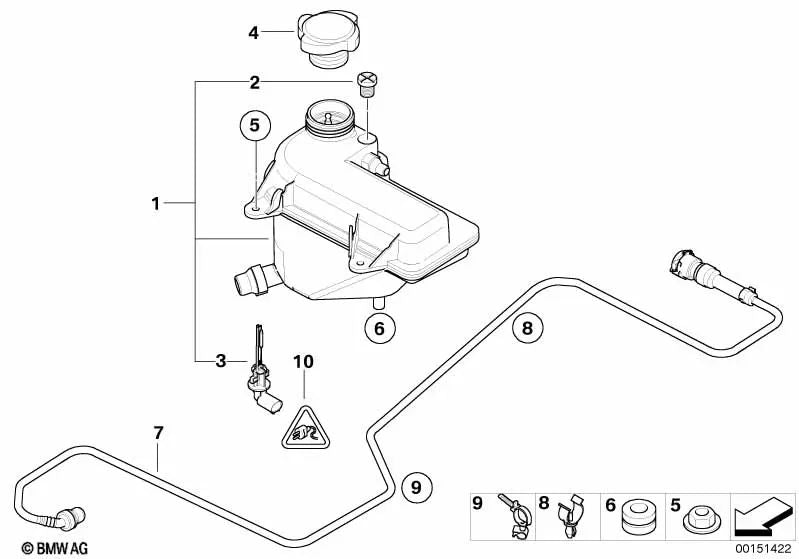 Connection cable for BMW Z4 E85, E86 (OEM 17227836830). Original BMW