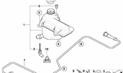 Brida sujetacables OEM 17227837713 para BMW Z4 {E85, E86}. Original BMW.